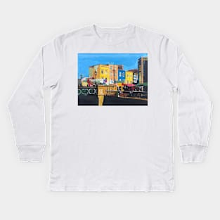 Camden Town, Colourful Shops Kids Long Sleeve T-Shirt